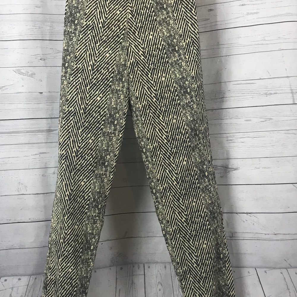 Free People Black & White Stretch Stirrup pants S